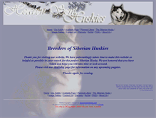 Tablet Screenshot of heavensenthuskies.com